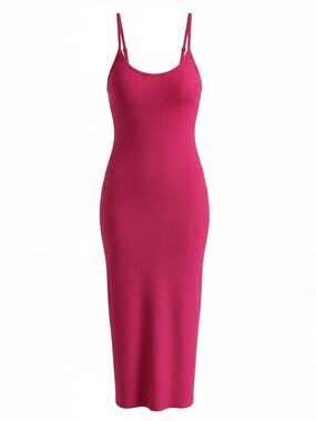Zenana Women's Hot Pink Maxi Dress